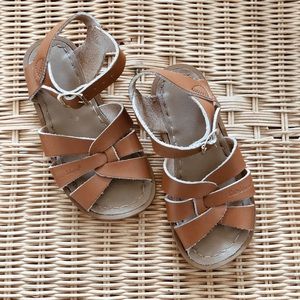 Saltwater Sandals Tan Size 9 TODDLER